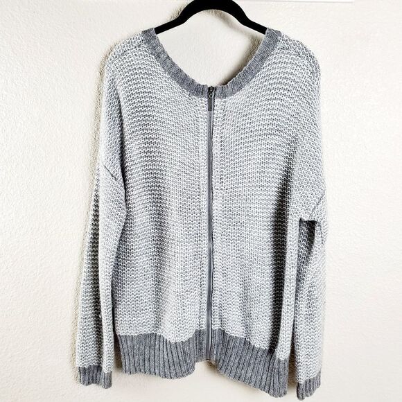 Design History Wool Blend Leather Front Pockets Sweater L - Picture 6 of 8